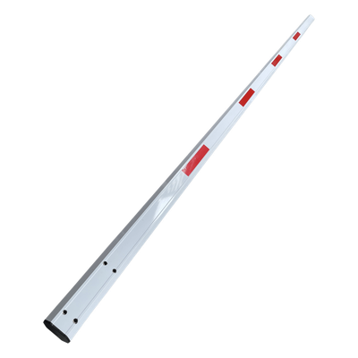 XB-ARM-4M - Brazo Recto para Barrera / Aluminio 4 m (13.1 ft) / Bandas Reflectantes Rojas / Sin Iluminación / Exterior