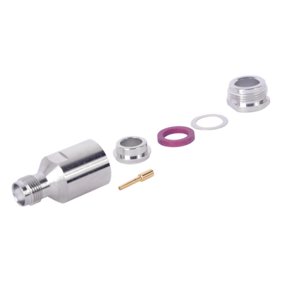 RFT-1214-I - Conector TNC Hembra / Rosca / Bronce Plateado / Contacto Oro / Teflón / 9913, 7810A, 8214, CNT-400, RG8/U, RFLASH-1113