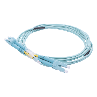 LP-FOM3-LCLC-R02 - Jumper de Fibra Óptica / Multimodo OM3 50/125 / LC-LC Dúplex / OFNR Riser / 2.0 mm / 2 m (6.56 ft) / Aqua