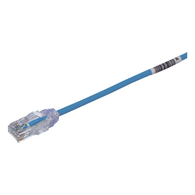 UTP28SP10MBU - Cable de Parcheo UTP Cat6 / 28 AWG Diámetro Reducido 3.8 mm / 10 m (32.81 ft) / Rendimiento 250 MHz / Doble Clasificación CM/LSZH / PoE hasta 90 W