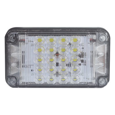 XLTE2345W - Luz de Advertencia LED / 7x4" / 66 LED / 12 VCC / 1 A / 10 Patrones de Destello / Luz de Trabajo Integrada
