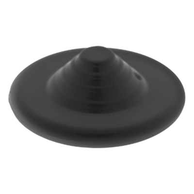 T004B - Tags para Ropa / RF 8.2 MHz / Mini UFO 48 mm / Negro / Paquete 100 pzas / Detección 90 cm / 0 a 40 °C