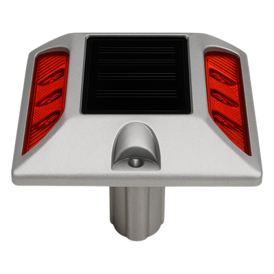 AC-LED - Señalizador Vial Solar / 6 LED Intermitentes / Alcance Visual 800 m (2624.7 ft) / Autonomía 108 h / IP68 / Carga 20000 kg / -25°C a +75°C