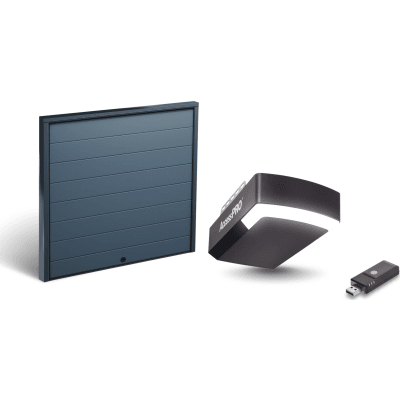 KIT-DOOR-167L - KIT COMPLETO Incluye /Puerta D/ Garage / APDOORL 16x7 Pies / Lisa Linea Central / Insulada / Interfase ACCESSWIFI / Motor FS1000M / 1/2HP / Fuerte/Silencioso/Luz LED/Motor DC .