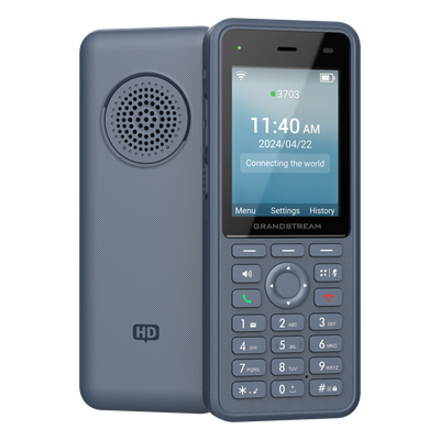 WP836 - Teléfono IP Wi-Fi Inalámbrico / Wi-Fi 6 Doble Banda / IP69K / Batería 3000 mAh / 4 Vías Conferencia / Bluetooth / USB-C