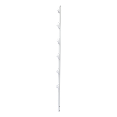 SYS-POST-10W - Poste para Cerca Electrificada / 6 Aisladores de Paso / Acero Galvanizado Cal. 18 / Altura 1.4 m (4.6 ft) / Diámetro 1" / Pintura Blanca Electroestática