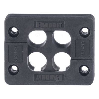 CEST1-B4 - Pasacables de 4 Orificios de Marco Rectangular de 1.81" X 1.42", IP54,  para Cables Terminados, color Negro