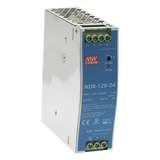 NDR-120-24 - Fuente de Poder para Riel DIN / 120W / Salida 24Vcc 5A / Entrada Universal 90-264Vca / Eficiencia 88%