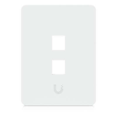 UACC-WP-KEYSTONE-V-2P - Placa Keystone Universal / 2 Puertos / Superficie Pintable / Montaje Vertical / 4 Piezas