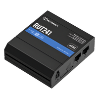 RUT241 - Router Celular Industrial / 4G LTE Cat 4 / eSIM / 2x Ethernet 10/100 Mbps / WiFi 802.11b/g/n / WAN Failover / -40°C a 75°C (-40°F a 167°F)
