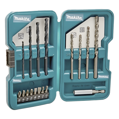 D-45836 - Juego de accesorios multipropósito 17 piezas para metal, concreto, madera y puntas para atornillar.