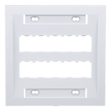 CFPE10WH-2GY - Placa de Pared Vertical / 10 Puertos Mini-Com / ABS / 4.5 x 4.5 pulg. / Blanco