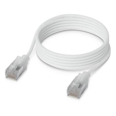 UACC-CABLE-PATCH-EL-C6A-1M-W - Cable de Parcheo Cat6A / 10G / PoE+++ / Etherlighting / 1 m (3.3 ft) / RJ45 Blindado