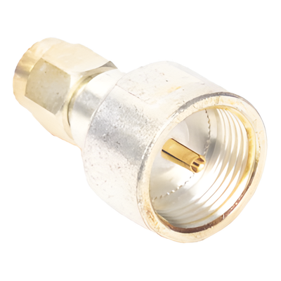 PT-4000-006 - Adaptador Coaxial / Conector SMA Macho / Adaptador Hembra Intercambiable / Chapado Plata y Oro / Dieléctrico Teflón