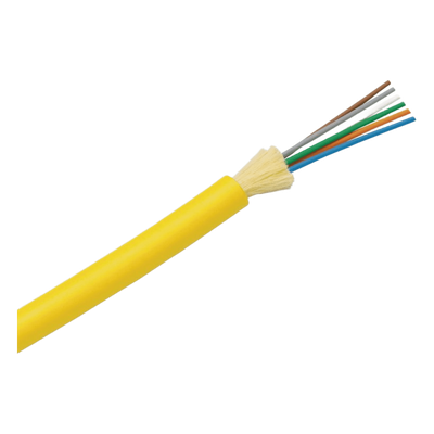 FSDR906Y - Cable de Fibra Óptica / 6 Hilos / Monomodo OS2 9/125 / Tight Buffer 900µm / OFNR Riser / Interior / 2 pies (0.6 m) Marcas de Longitud