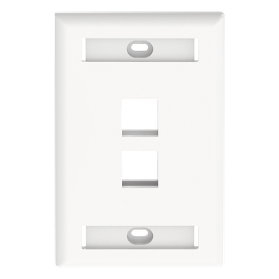 NK2FWHY - Panduit Faceplate NK2FWHY, 2 Puertos, Color Blanco, Compatible con Módulo Keystone