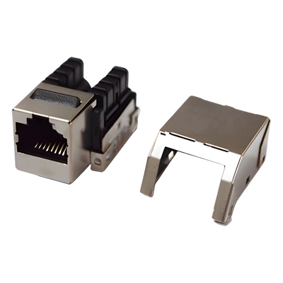 LP-KJ-530 - Módulo Jack Keystone / Cat5e Clase D / STP Blindado Metal / Terminación 110 / 90°