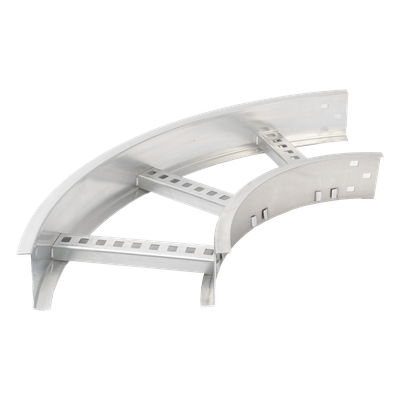 CHC908R8X9AK - Curva Horizontal de 90° / Perfil Z / Ancho 9" / Peralte 3 1/4" / Radio 8" / Aluminio / Interior y Exterior