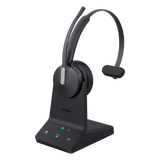 WH64-MONO-UC - Diadema Inalámbrica / DECT-Bluetooth 5.2 / Acoustic Shield 2.0 / 3 Micrófonos Antiruido / 32 Horas / 185m (607 pies) DECT / 50m (164 pies) Bluetooth / Busylight Dual / UC Plug-and-Play