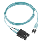 FX2ERLNSNSNM002 - Jumper de Fibra Óptica / Multimodo OM3 50/125 / LC-SC Duplex / OFNR Riser / Aqua / 2 m (6.56 ft)