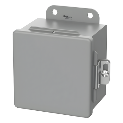A604CH - Gabinete de Bisagra Continua / NEMA 12 / 6 x 4 x 3 in (152 x 102 x 76 mm) / Acero Dulce / Montaje en Pared / Abrazaderas Atornilladas
