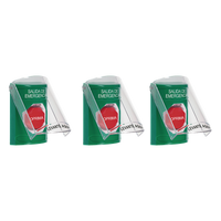 CP-SS13-ES - Botones de Emergencia / 3 Métodos de Activación / 3 Mensajes Configurables / Iluminación RGB / Contactos Forma C 10A / IP Compacto