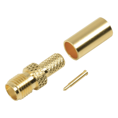 RP-3050-1C - Conector Coaxial SMA / Hembra Inverso / Anillo Plegable / Cable RG-58/U / Recubrimiento Oro / Aislante Teflón
