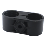 CB-114 - Sujetador Plástico para Cable Coaxial / 2 Cables / 1-1/4" Nominal / Rango 1.535" a 1.614" (39 a 41 mm) / Montaje Varilla 3/8" o M10 / Paquete 10 Unidades