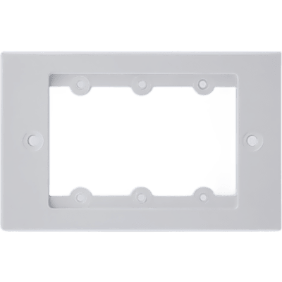 FRAME-1G/US(W) - Frame para Wall Plate / 1 Gang / Metal / Montaje al Ras / 3 Inserciones USA / Blanco