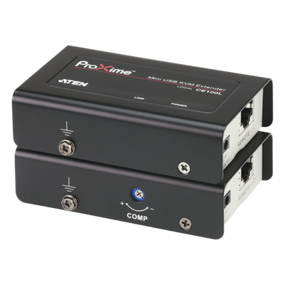 CE100 - Extensor KVM USB / 1920 x 1200 @ 60 Hz / Hasta 100 m (328 ft) Cat 5e / Protección ESD 8kV/15kV / Ajuste Manual Deskew