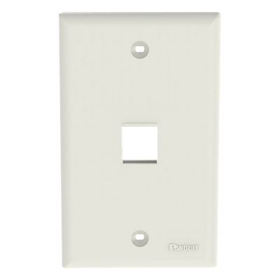 NK1FNIW - Placa de Pared Vertical / 1 Puerto Keystone / ABS / 69.8 x 114.3 mm / 2.75 x 4.5 pulg. / Blanco Mate / RoHS