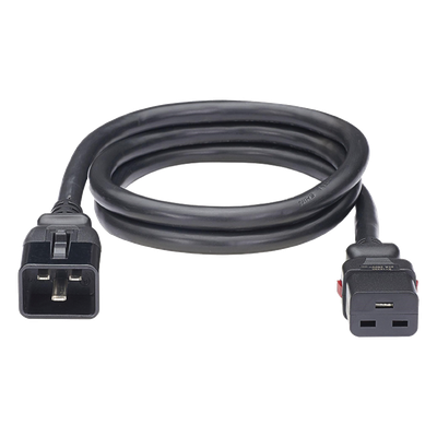 LPCB11-X - Cable de Alimentación / IEC C20 a C19 / Bloqueo Dual / 15 AWG / 16A 250V / 60 cm (2 pies) / Paquete 10 pzas