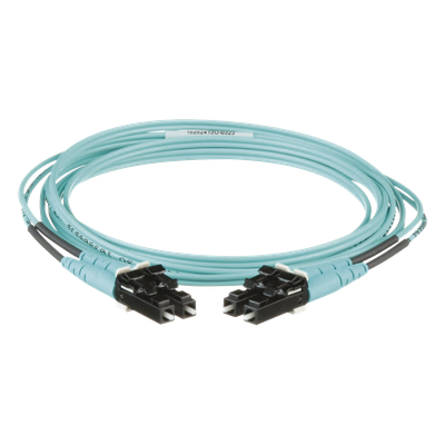 FX2ERLNLNSNM002 - Jumper de Fibra Óptica / OM3 50/125 / LC-LC Dúplex / OFNR Riser / 2 m (6.56 ft) / Aqua