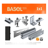 KITBASEL1X1 - Sistema de Montaje Solar / Techo Plano / 1 Módulo / Resistencia Viento 140 km/h / Inclinación 15° / Área 4 m² (43.1 ft²)
