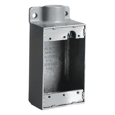 HUB-FS-2 - Caja Rectangular para Ambientes Húmedos / Aluminio Libre de Cobre / 3/4" / 1 x 1 x 2 in / Empaque de Neopreno / IP para Instalaciones Eléctricas