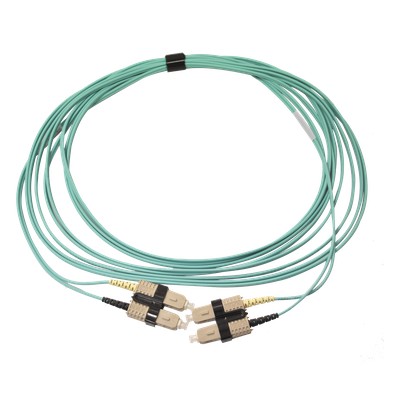 FJ2-SCSC5L-05AQ - Jumper de Fibra Óptica Multimodo 50/125 OM3 / SC-SC Duplex / OFNR / Aqua / 5 m (16.40 ft)