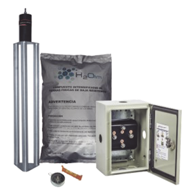 TG-70-AB-AI - Electrodo de puesta a tierra / 70 A / Acero inoxidable / Filtro LCR / Compuesto H2Ohm / 3 bornes 1/2"