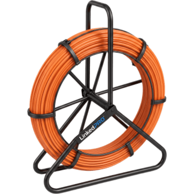 LP-GC-R-8-100M - Guía de Jalado de Cables Tipo Cobra Rastreable / Diámetro 8 mm / Longitud 100 m (328 ft) / Fibra de Vidrio de Alta Resistencia / Rastreable con Hilo de Cobre