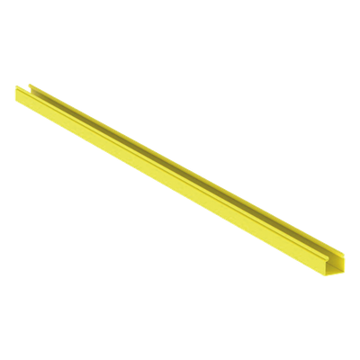 HS2X2YL6NM - Canaleta 2x2 sin Tapa / PVC 94V-0 / 1.8 m (6 ft) / Amarillo / Radio Curvatura 2'