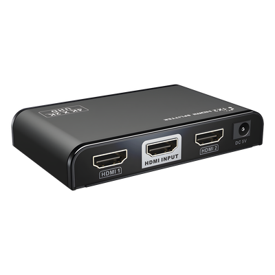 TT-312-V2.0 - Divisor (Splitter) HDMI 4K de 1 entrada a 2 salidas / Soporta 4K×2K / HDMI 2.0 /  HDCP 2.2 / HDMI 3D / Longitud del cable de Entrada ≤30m, Salida ≤25m / Divide 1 Entrada de video HDMI  a 2 Salidas de Video HDMI (Simultaneas).