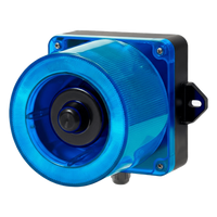QWCD50-012024-B-LC - Baliza LED con Sirena Electrónica / 31 Tonos / 123 dB / LED Azul / IP66 / 12-24 VCD / -50°C a +50°C