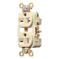 HUB-HBL-5462I - Contacto Dúplex Industrial / 20 A / 250 V / 2 Polos 3 Hilos / NEMA 6-20R / Grado Industrial / Interior Seco