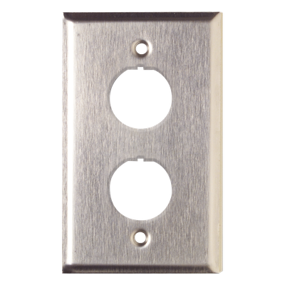 XFP-S-02-SS - Placa de Pared Reforzada / Acero Inoxidable / 2 Puertos / IP44 / Industrial