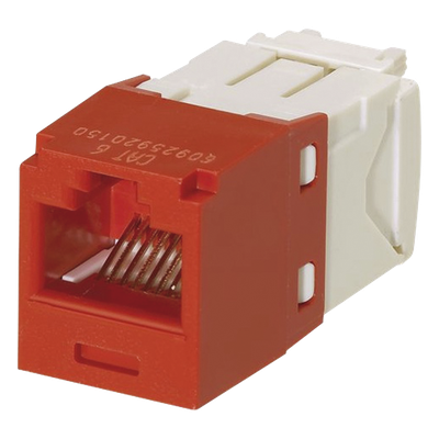 CJ688TGRD - Jack RJ45 / Cat 6 / Sin herramienta de impacto / 8P8C / 22-26 AWG / Color rojo