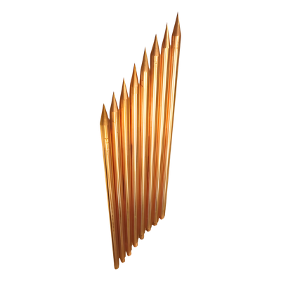 TG-VAR-3058 - Varilla de Puesta a Tierra / Acero con Recubrimiento de Cobre / Diámetro 5/8" / Longitud 3 m (9.8 ft) / AISI 1018