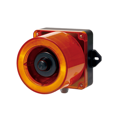 QWCD50-110220-A-LC - Señalizador Combinado Audible-Visual / 31 Tonos / 123 dB / IP66 / -50 °C a +50 °C / 110-220 VCA / Ámbar