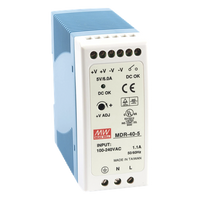 MDR-40-5 - Fuente de Poder Industrial / Riel DIN / 5VCC 40W / Entrada Universal 85-264VAC / 1.31 x 3.54 x 3.94 in
