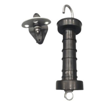 SF-MANIJA - Manija de Puerta para Cerco Eléctrico / PP + Metal Reforzado / Colgador 20 cm (7.9 in) / Terminal 8 cm (3.1 in) / Peso 190 g