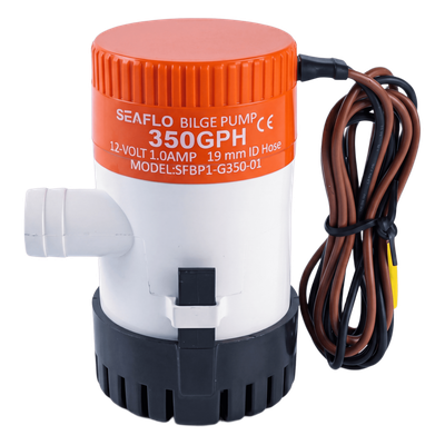 SFBP1-G35-01 - Bomba de Achique / 350 GPH (1325 LPH) / 12V CD / Anti-Airlock / Sellos Herméticos / Filtro Removible