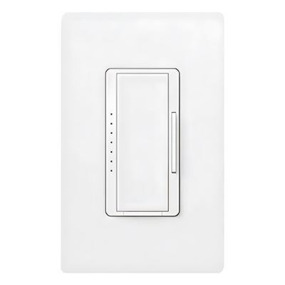 RRD6NDWH - Atenuador Maestro / 600 W incandescente-halógeno / 600 VA MLV / requiere neutro / 120 V 50/60 Hz / RF 431.0-437.0 MHz / RadioRA 2
